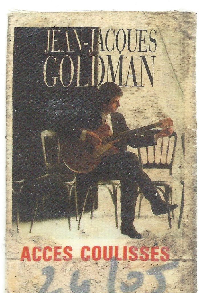 Backstage concert Goldman.